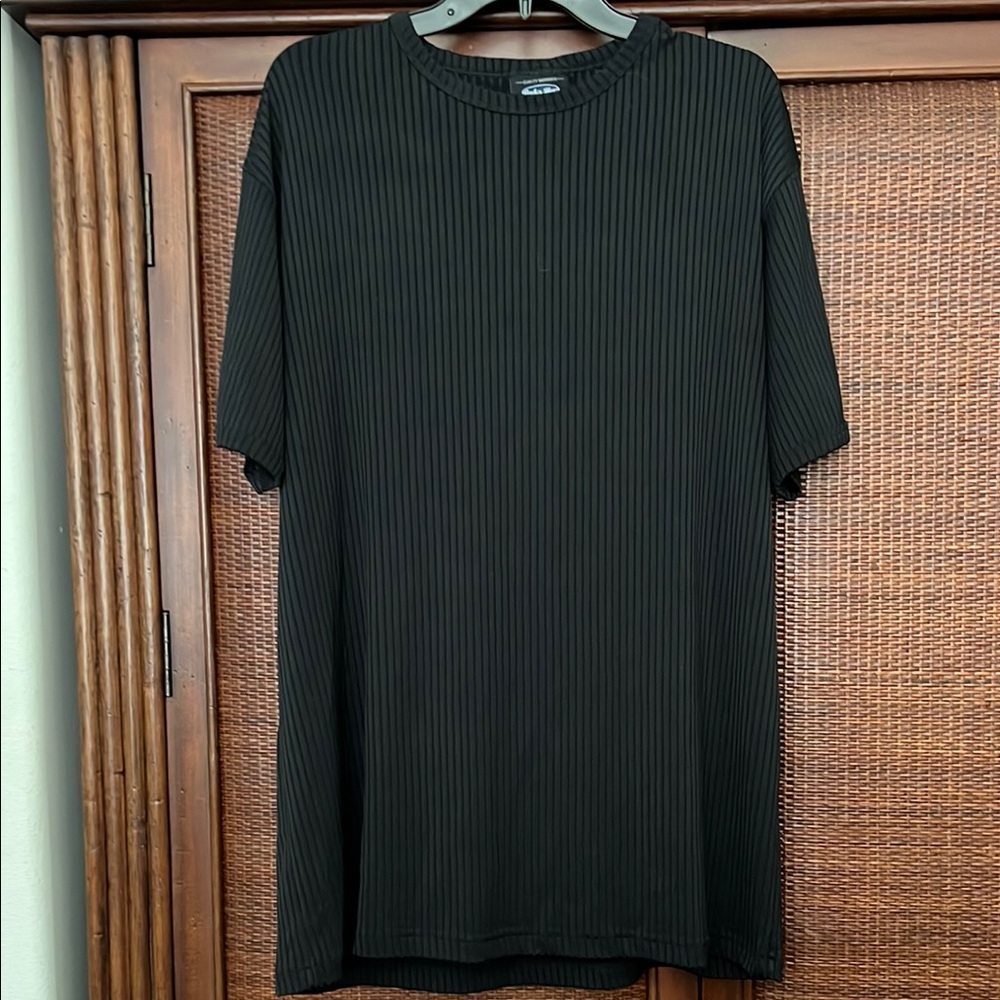 Anchor Blue Black Ribbed Men's Shirt